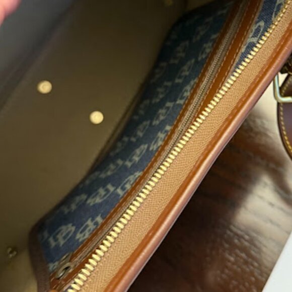 Vintage Dooney & Bourke DB Monogram Denim Hobo Shoulder bag - Picture 13 of 16